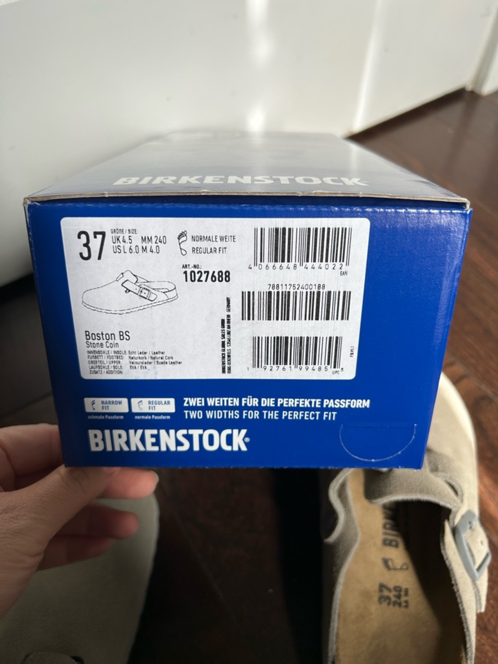 Birkenstock Boston Light Gray Clogs - Picture 5 of 6